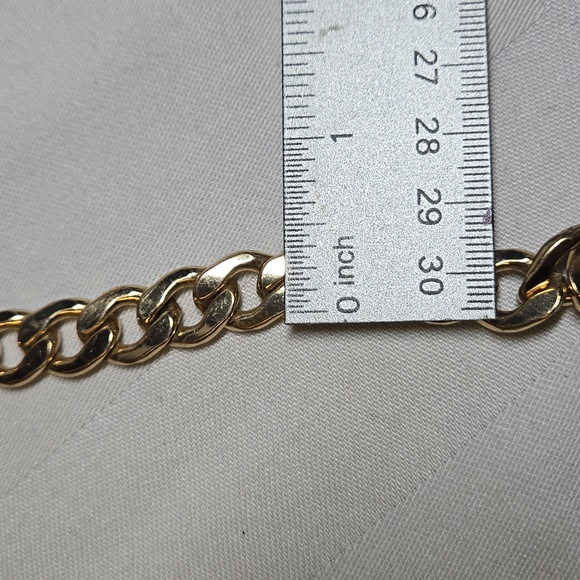 Gold Tone Chunky Chain Necklace | Claire’s - Picture 3 of 3